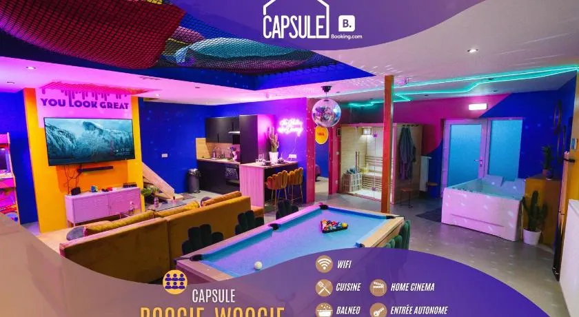 Capsule Boogie-Woogie - JACUZZI - SAUNA - BILLARD - JEUX - ECRAN GÉANT - FILET SUSPENDU - NETFLIX - Image 1