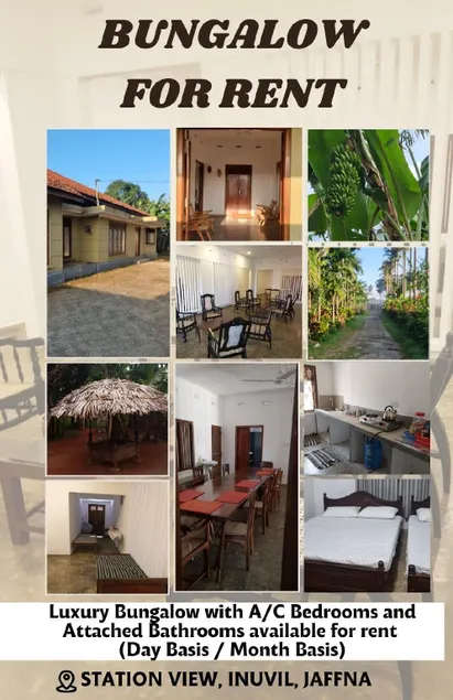 Luxury Holiday Bungalow for Rent in Jaffna - Image 1