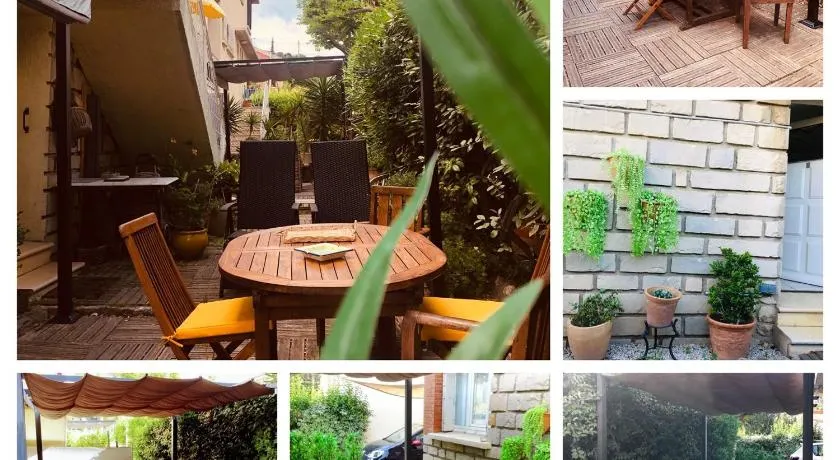 Votre séjour à Sanary DANS BAS DE VILLA avec 1 terrasse végétalisée et abritée exposition Est Sud Ouest à 400m du Centre ville en zone piétonne où tout peut se faire à pied - Image 1
