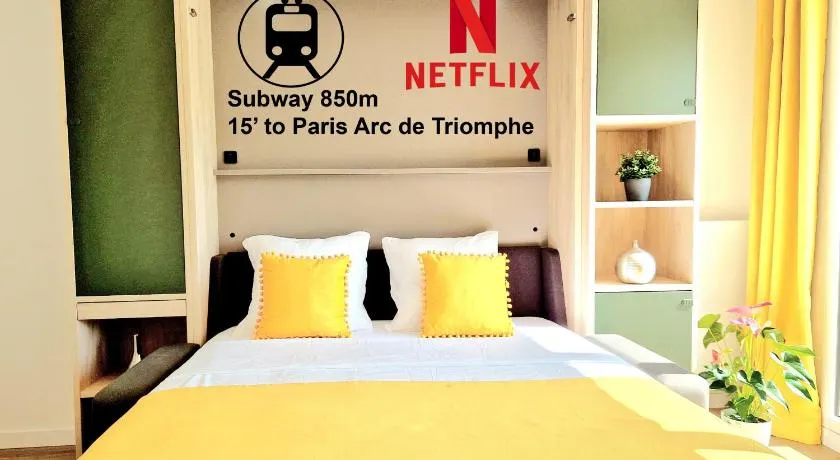 Stylish Stay Near Paris - 850m to Subway RER A - Netflix T1-4P - Image 1
