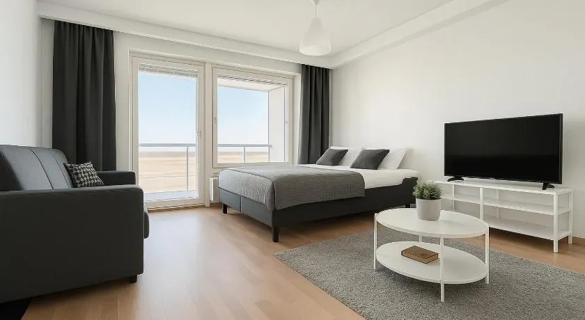 City Home Finland Panorama Suite - New Luxury Suite with Own SAUNA, One Bedroom, Spacious Balcony with City Views and Great Location next to Nokia Arena - Image 1