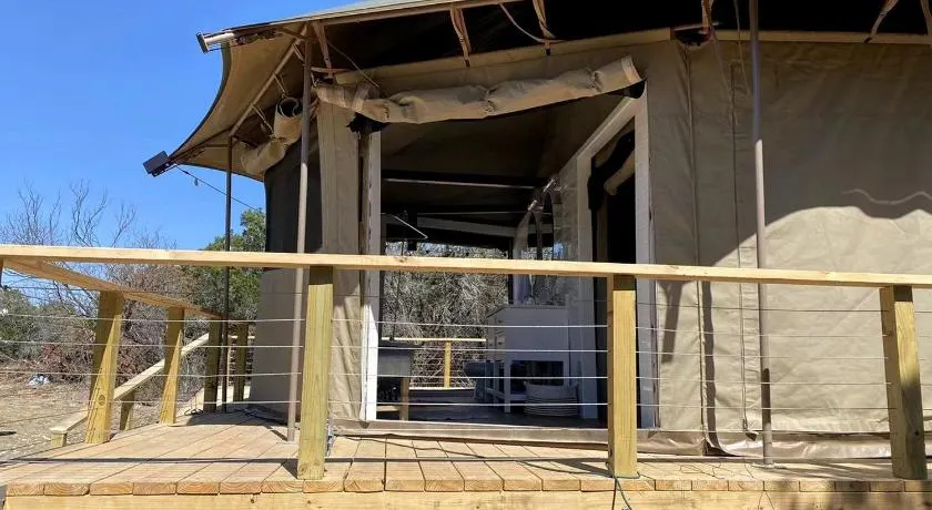 Fully-Equipped Safari Tent Rental in Burnet for Luxury Glamping in Texas - Image 1