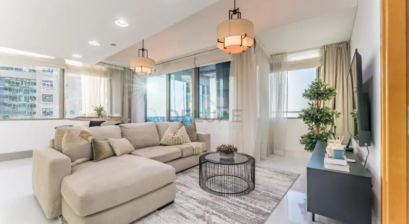3BR with Sea View, Short Stroll From Marina Walk and JBR Beach, With Easy Access to Tram and Metro - Ocean Heights, Dubai Marina by Deluxe Holiday Homes - Image 1