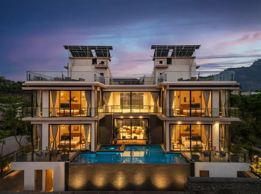 SaffronStays Panorama - 8BR Lonavala villa, infinity pool, heated jacuzzi, karaoke bar, theater & rooftop sunset deck - Image 1
