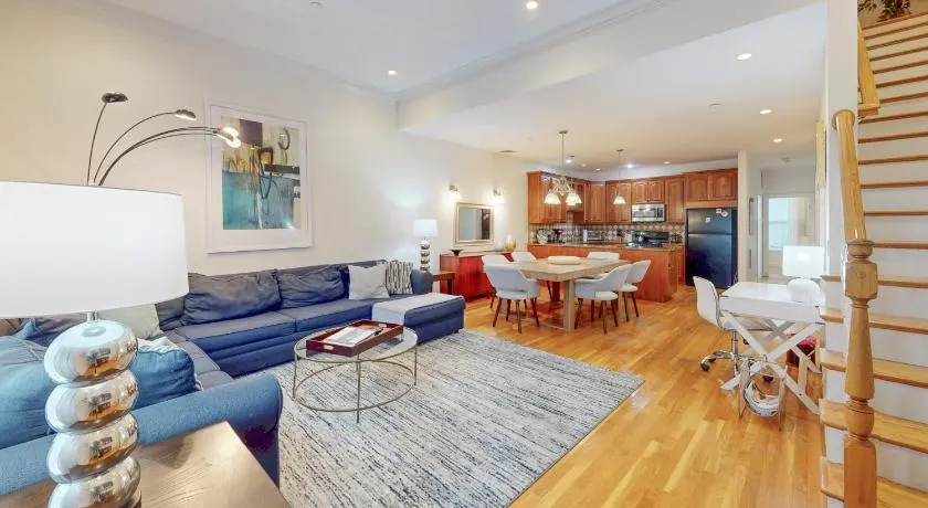 3-Bed 2-Bath Brookline Village Townhome w Deck - Image 1