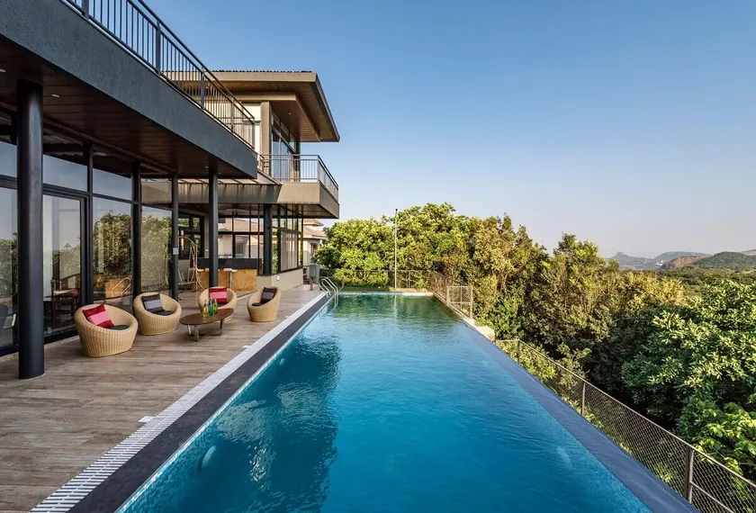 SaffronStays Falcon Hill, Lonavala - luxury villa with infinity pool near Lion's Point - Image 1