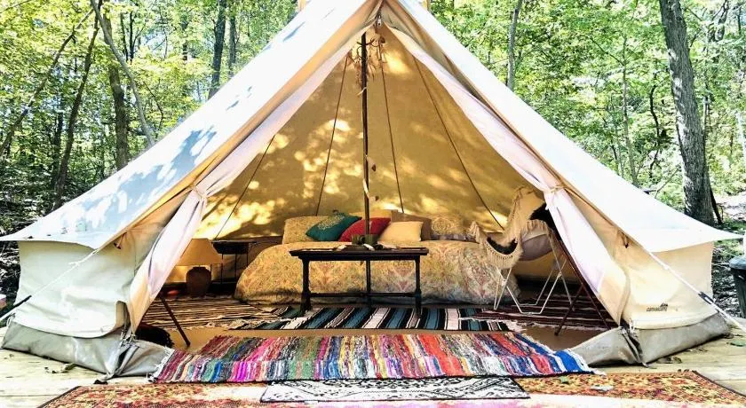 Beautiful Bell Tent Rental near Kansas City for Glamping in Missouri - Image 1