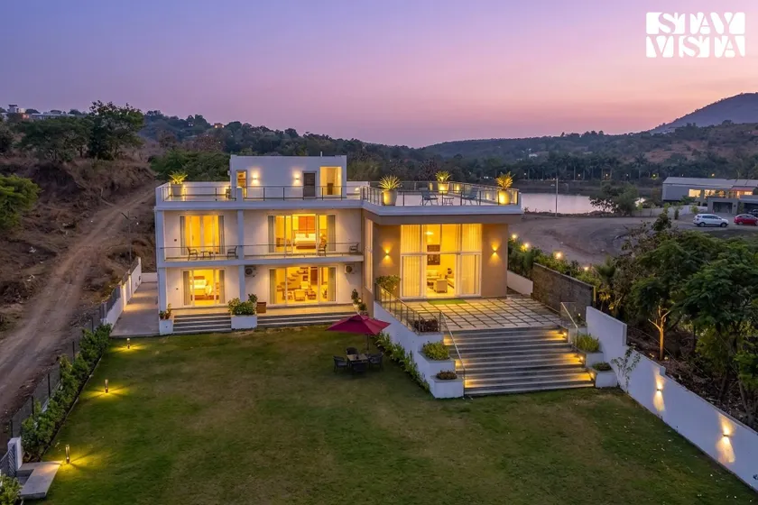 StayVista at Vayu Farm with BBQ, Bonfire & Lake View - Image 1