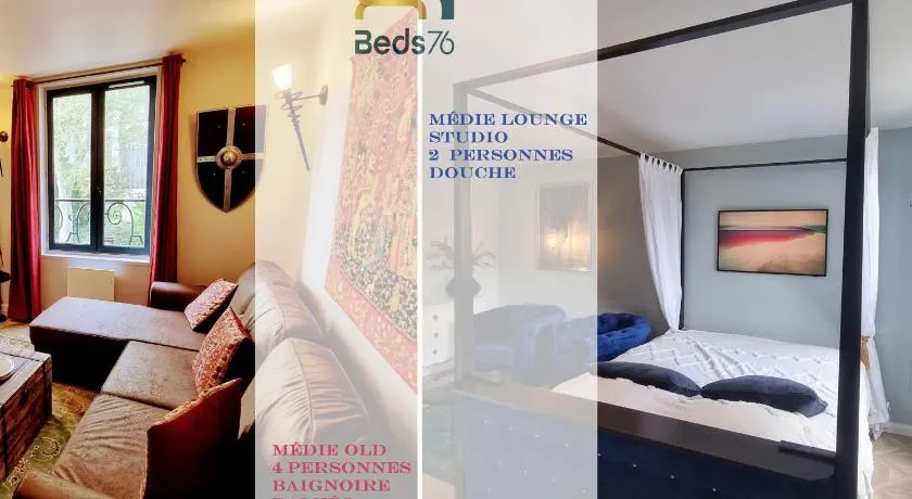 2 Appt MédiéLounge ou MédiéOld, Parking Vue magnifique par Beds76 - Image 1