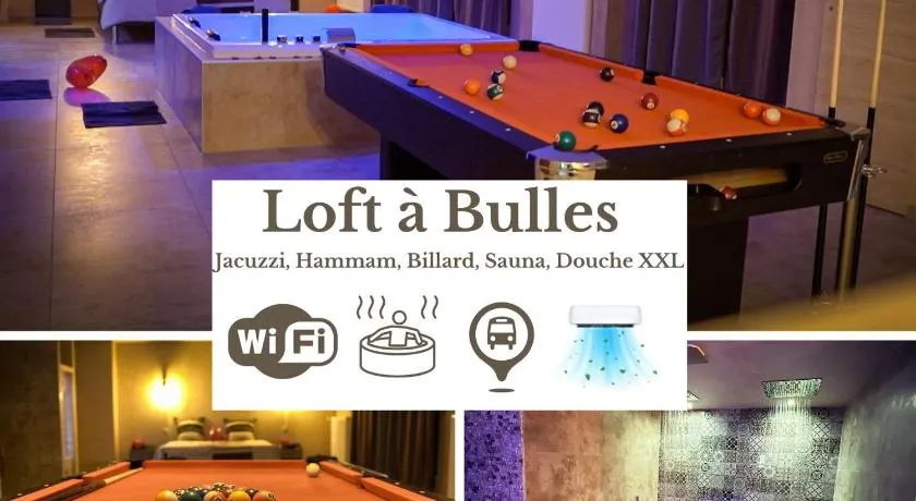 LE LOFT A BULLES (85m2 Jacuzzi Hammam Billiard Bar Douche Sauna) - Image 1