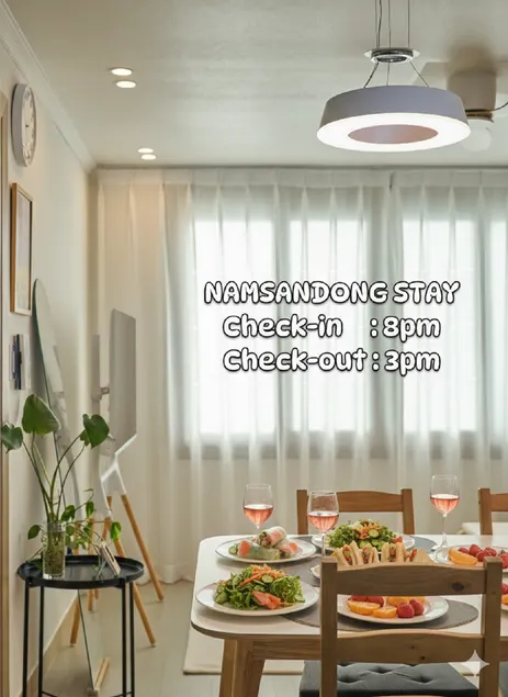 Banwoldang Stn 3min, 2F 4pm & 3F 8pm Check-in, Table for 6, Hotel bedding, Luggage Storage - Image 1