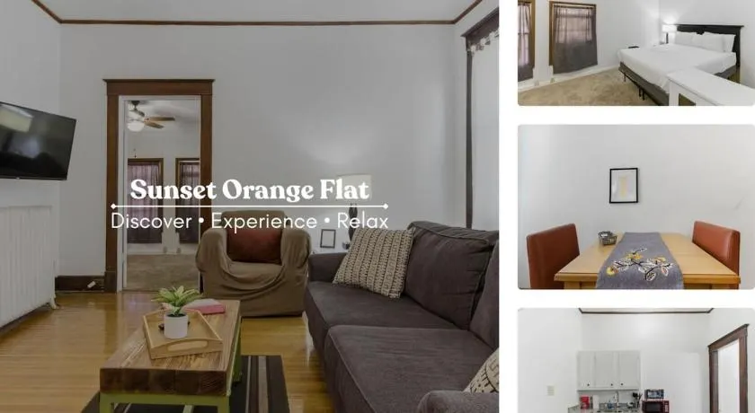 Sunset Orange Flat - City Vibe - Image 1