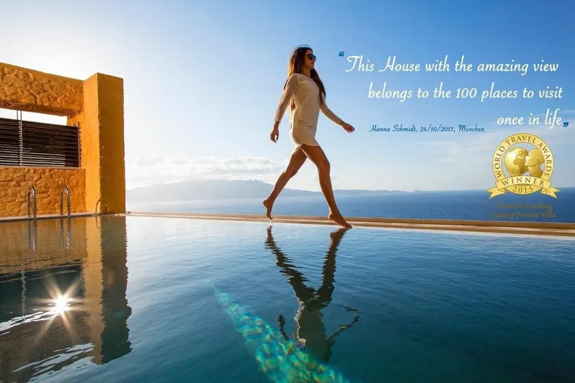 Beachfront Ravdoucha Epavlis Eleni Villa - Pool, Hot Tub, Gym, Sauna, Private Parking, WiFi - Image 1
