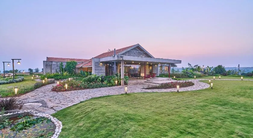 SaffronStays Ashfield - 5BHK Eco-Farmhouse with Pools, Jacuzzi, Lawn & Games Room - Image 1