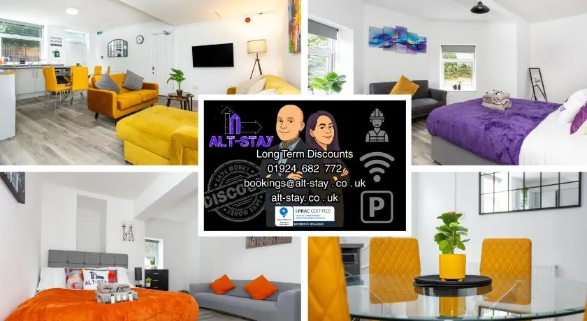 Manygates by Alt-Stay Contractor Accommodation - 4 Bed Ground Floor Contractor Apartment With Parking, Wi-Fi & Full Kitchen - Ideal For Long stays - Image 1