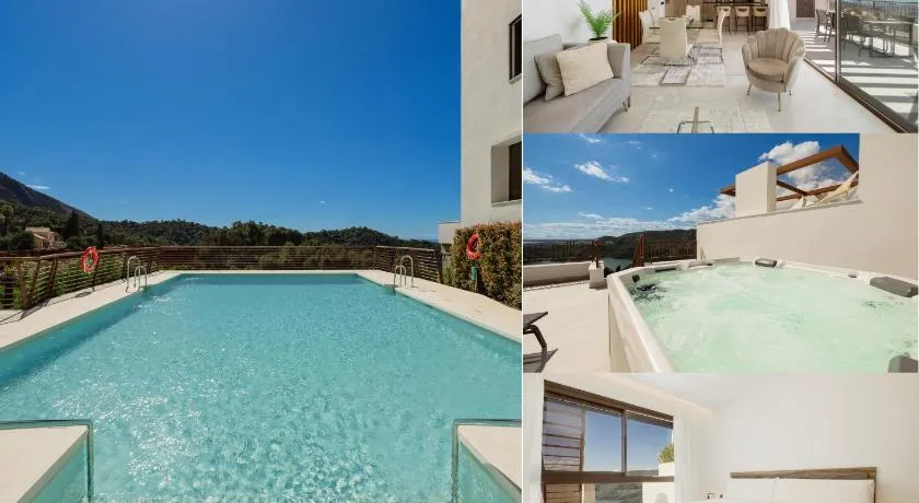Modern penthouse with two terraces, jacuzzi and sea, lake and mountain views, in Almazara Hills - Image 1