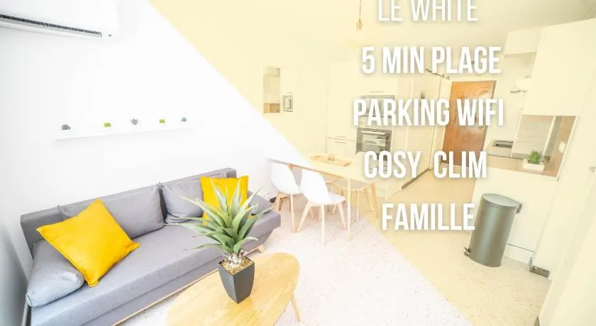 LE WHITE - CLIM PARKING WIFI 5min PLAGE NEUF 6MAX -TOP PROS SERVICESConciergerie - Image 1