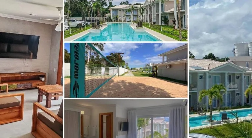 Casa em condomínio a 200m da praia em Arraial D'ajuda, com 3 suites, sala climatizada, área gourmet privativa, Internet 300MBPS, condomínio com piscinas adulto e infantil, sauna, quadra de beach tenis e portaria 24hrs. - Image 1