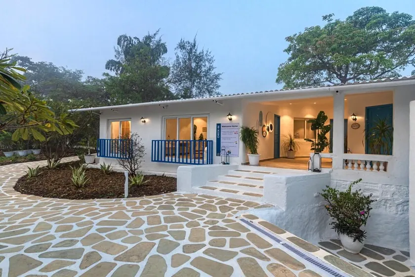 SaffronStays Kairos Zeus, Karjat - Greek style pool villa near Camp Max - Image 1