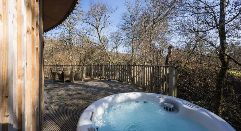 The Crannog Circular Riverside Retreat with Hot Tub - Image 1