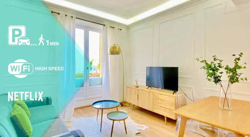Designer Garden View AC, Fiber Wifi Heart of Monaco - Image 1
