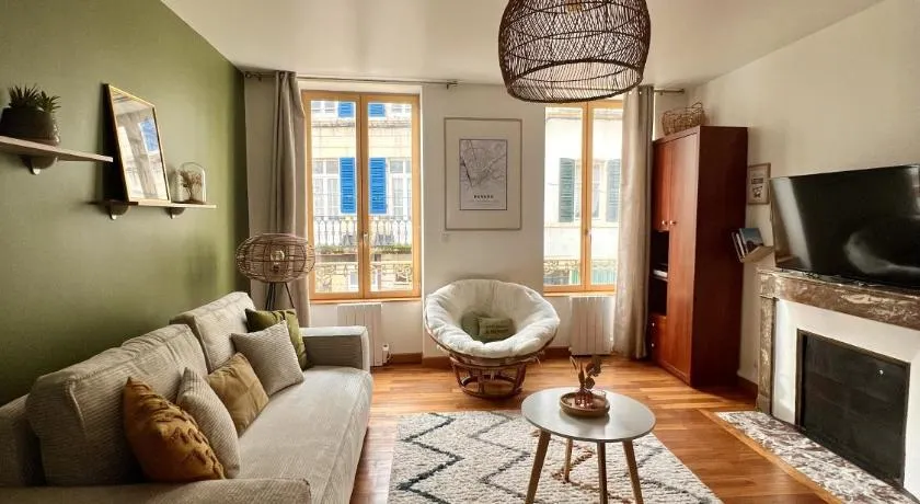 "Le Noeud vert" Appartement sur le thème de Nevers, 65 m2 en coeur de ville, parking à 200M avec accès inclus à salle de sport de 2000m2, Sauna & Hammam - Image 1