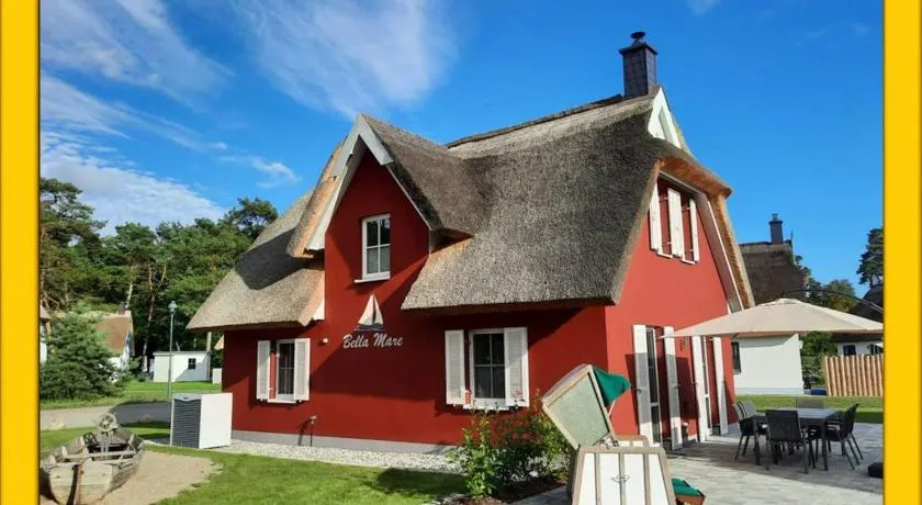 Modernes Reetdach-Ostseeferienhaus Bella Mare, Insel Usedom mit Sauna, Kamin & Sonnenterrasse - Image 1