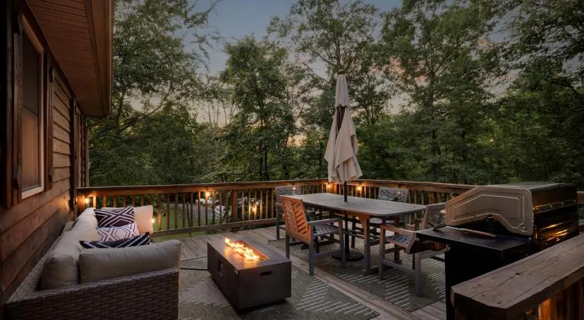 Shenandoah dog friendly cabin in the trees - River access, BBQ, propane fire pit, outdoor dining & lounging, wood fireplace, screened in front porch and gated back deck! - Image 1