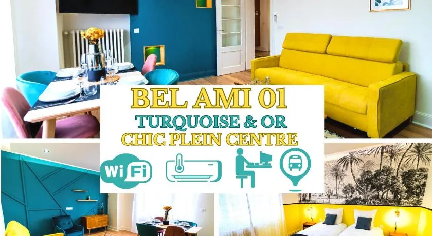 Bel AMI 02 - Turquoise & OR - Moderne Chic - Centre Ville - Accès Jardin - Clim - Wifi - Parking - Localisation idéale - Image 1