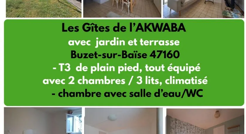 Gîtes de l'AKWABA hébergements T2 et T3 et 1 chambre à la nuitée - Image 1