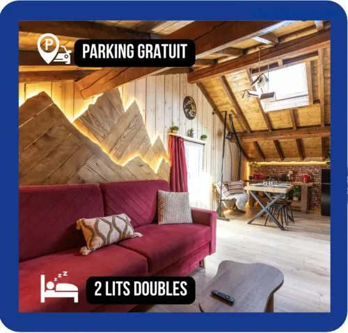 Le lodge perché PARKING GRATUIT, 4 PERSONNES, 2 CHAMBRES, WIFI, AMBIANCE CHALET EN BOIS, idéal PRO & COUPLE à Montbrison - Image 1