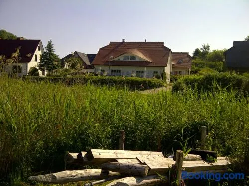 Ferienhaus Boddenkiek mit Wasserblick in Seedorf - Image 1