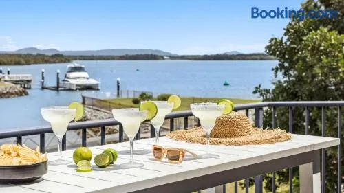 Pandanus - Spacious Waterfront Escape with Private Pontoon & Pool - Holiday Yamba - Image 1