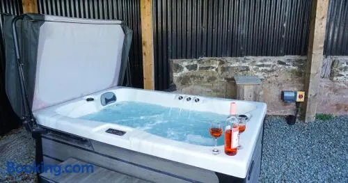The Shire Luxury Converted Horse Lorry with private hot tub Cyfie Farm - Image 1