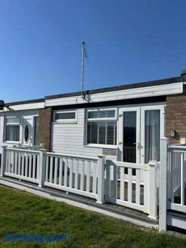 288, Two bed Chalet on Belle Aire Holiday Park - With private veranda, sleeps 5, pet friendly, free Wi-Fi, bed linen and towels included and onsite entertainment available - Image 1