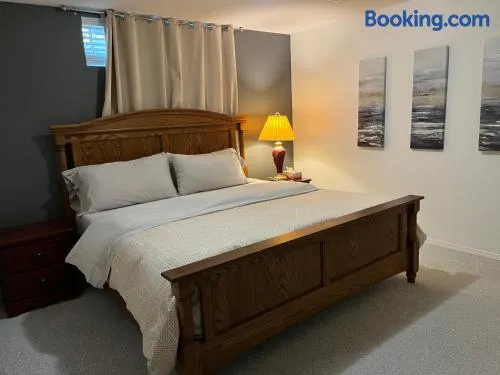 Licensed spacious basement suite with one king-size bed - Image 1