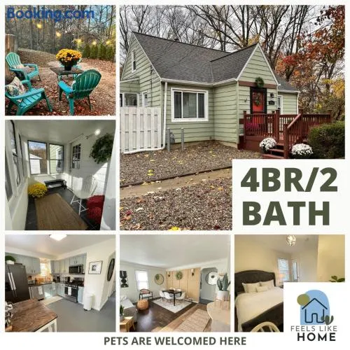 New! Cozy 4-bedroom w/ free parking. Dogs welcome! - Image 1
