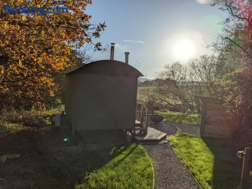 Hut In The Glade, Shepherds Hut with Hot Tub - Image 1
