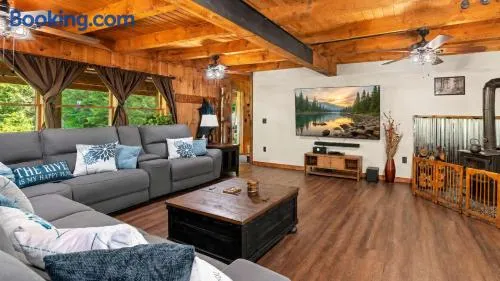 Riverfront Log Home - 28 Acres - Fire Pit - Image 1
