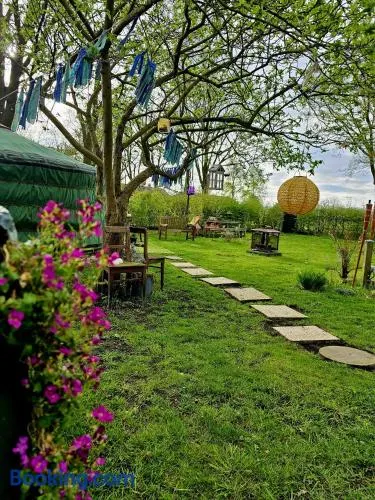 Het binnenerf yurt en keetjes - Image 1