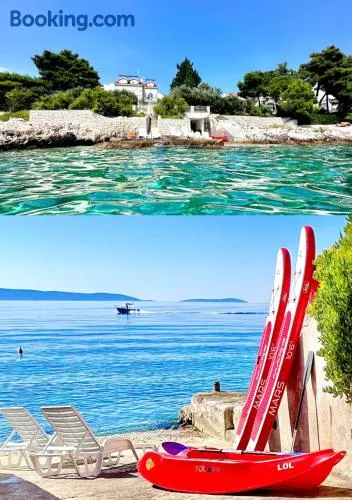 Luxury Seaside Villa with a classic Mediterranean Olive Garden, a fully equipped Professional Kitchen, Pool, Sauna, Padle Boards and Canoe - Miolin Beach House - Image 1