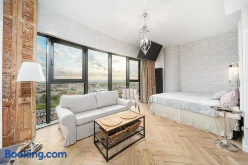 ANS Hanza Tower Apartment 17th floor with city view, swimming pool area with saunas, viewing terrace - Image 1