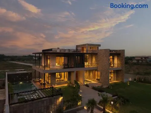 SaffronStays Abhinandan Villa - 4BR Jaipur villa with private pool, bathtubs, gazebo bonfire & lawns facing the Aravallis - Image 1