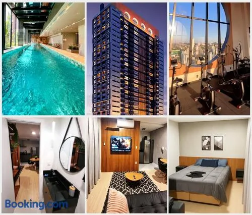 Studio 706 Premium no Centro de Chapecó com Sacada, Piscina, Academia e Vaga Garagem - Prédio Alto Padrão - Image 1
