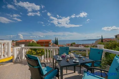 Sea View Apartment Lucija with Balcony & Garage Parking - Image 1