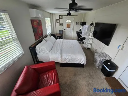 Sanford Suite King Bed Work-Ready with 60 in Google TV and Rainfall Shower - Image 1