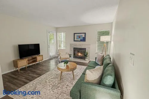 Green & Private 2BR - King Bed, Pool, Gym Near UAB & Hospitals - Image 1