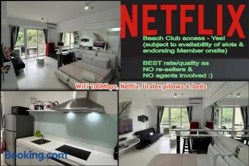 Beach condos at Pico de Loro Cove & possible Beach Club Access & Wi-Fi & Netflix, 42-50''TVs with Uratex beds & pillows, equipped kitchen, balcony, parking, guest registration fee is not included - Image 1