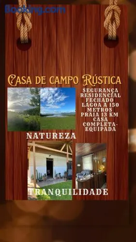 Osório Casa Rústica na Lagoa para 5 pessoas 2 quartos 250 metros da lagoabanhável 15 min da praia wiFi natureza tranquilidade - Image 1