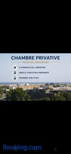 Private room near airport 5 min train 3 min and tram on site, beach 7 min, 2 showers and 2 toilets , Chambres privatives proche aéroport 5 min train 3 min et tramway sur place, plage 7 min, 2 douche et 2 wc - Image 1
